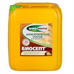 Покрытие защитное (антисептик) Woodmaster Биосепт-Ультра, 10л, для древесины, концентрат 27332