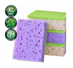 Губка для посуды MASTER FRESH Bubble С0007169, 100x70x33мм, поролон крупнопористый/абразив, упаковка 5шт. 31369