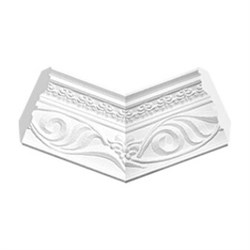 Угловой элемент КенигДеко 09КDU для плинтуса потолочного 10509КD, 105x60x80мм, пенополистирол, белый 32979