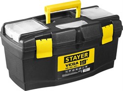 Ящик для инструмента STAYER STANDART 38105-18, 430x232x250мм, пластиковый, черный 10749