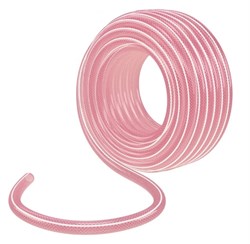 Шланг поливочный PALISAD 67676, 3/4дюйма, 50м, ПВХ, трехслойный, прозрачный, розовый 66925