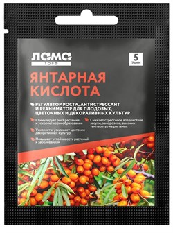 Удобрение минеральное Янтарная кислота Лама торф, 5г, порошок 90732