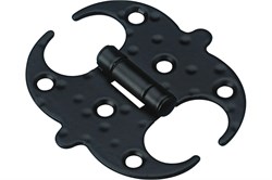 Петля накладная AMIG 553 NGM 12628, 100х100х1.5мм, универсальная, сталь, черная 64053