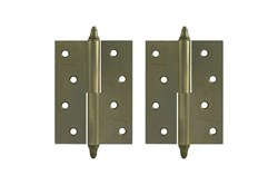 Петля накладная НОРА-М 610-4"АВ, 100х75х2.5мм, левая, сталь, бронза 2901