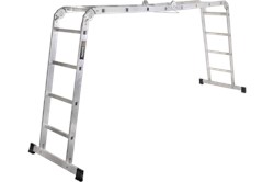 Лестница трансформер ВИХРЬ ЛТА 4х4, 4х4 ступеней, высота 1.26-4.77мм, алюминиевая 70517