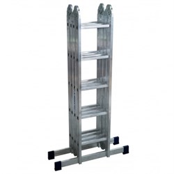 Лестница трансформер, 2х4+2х5 ступеней, высота 2.54-5.23мм, алюминиевая 11803