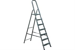 Лестница стремянка АЛЮМЕТ АМ707, 7 ступеней, высота 1.45м, алюминиевая 16008