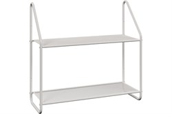 Этажерка настенная Барселона 22 ЭНБ22Б ЗМИ, 65x24.5x62см, диаметр 12мм, 2 полки, до 10кг каждая, белый 84929