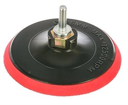 Круг шлифовальный FIT 39623 для УШМ, 125x10мм, на липучке, с переходником, гайка М14, резиновый 87295