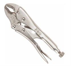 Зажим STARTUL PRO-6051-01 с фиксатором, 180мм, изогнутые губки 79959