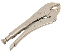 Зажим ВОЛАТ 23100-25 с фиксатором, 250мм, изогнутые губки 86935