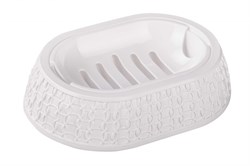 Мыльница АЛЬТЕРНАТИВА М6887 Вязаное плетение, белая 90217