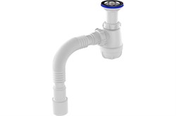 Сифон для кухни AQUANT B0515, 1 1/2 дюйма, проход 40/50мм, литой, с гибкой трубой 89420