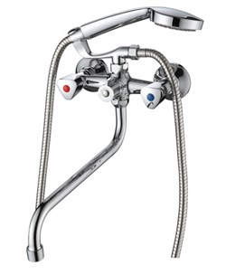 Смеситель для ванны AMMORE А4384, двухвентильный, с круглым изливом, хром 90006