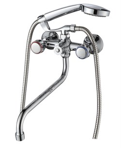 Смеситель для ванны AMMORE А4385, двухвентильный, с круглым изливом, хром 89876