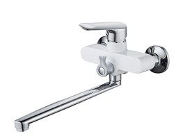 Смеситель для ванны AMMORE А4708-С, однорычажный, с плоским изливом, белый 89457