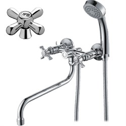 Смеситель для ванны D-LIN D143819, двухвентильный, с круглым изливом, хром 89909