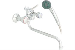 Смеситель для ванны FRAP F2209-2, двухвентильный, с круглым изливом, хром 90010