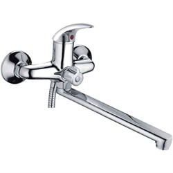 Смеситель для ванны LEDEME L2238-B, однорычажный, с плоским изливом, хром 90025