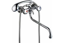 Смеситель для ванны TSARSBERG TSB 111-41, двухвентильный, с круглым изливом, хром 90020