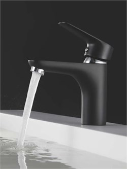 Смеситель для раковины AMMORE A1003-A, однорычажный, черный, ЦАМ 89459