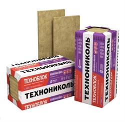 Утеплитель базальтовый ТЕХНОНИКОЛЬ Техноблок Стандарт, 1200x600x50мм, 0.288м3, 8 плит 89280