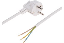 Шнур сетевой REXANT 11-1316, ПВС 3х0.75мм2, 230В,  IP20, 1.8м, белый 84171