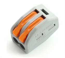 Клемма 2-проводная STEKKER LD222-412 32396 СМК, 2.5-4мм2, без пасты, с рычажками, поштучно 84629
