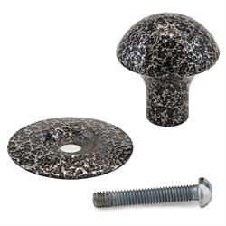 Ручка-кнопка мебельная РКК-10 (50,10), 28мм, АС античное серебро 90114