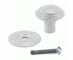 Ручка-кнопка мебельная РКК-15 (50,10), 28мм, антик белый 90394