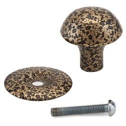 Ручка-кнопка мебельная РКК-20, 28мм, античная бронза 90478