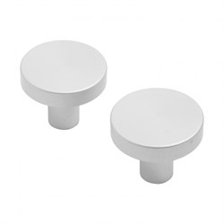 Ручка-кнопка мебельная StahlBuro Knob AP2401, W матовый белый хром, за шт. 90122