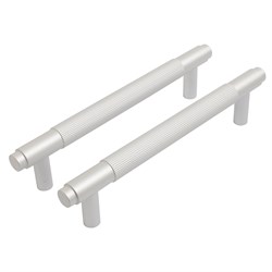 Ручка-скоба мебельная StahlBuro AP2309-128, 128мм, W матовый белый хром, за шт. 90131