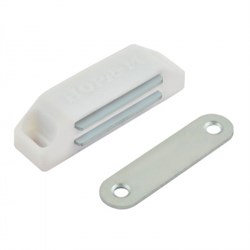 Магнит мебельный большой 00238, 72x22x13мм, белый 2785