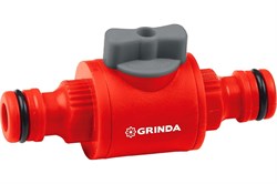 Клапан регулирующий GRINDA 8-426349_z01, 1/2", штуцерный, с вентилем, пластиковый 3781
