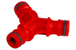 Тройник для разветвления/соединения шлангов GRINDA, 1/2", пластиковый 25326