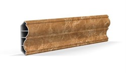 Плинтус потолочный барельефный 55x55ммx2.5м, мрамор оранжевый 37622