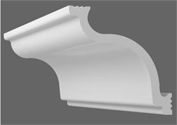 Плинтус потолочный экструзионный KINDECOR С-65, 50x55x2000мм, пенополистирол, белый 15457