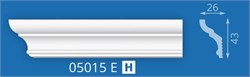 Плинтус потолочный Экструзия Формат 05015Е, 43x26ммx2м, пенополистирол, белыйй 50176