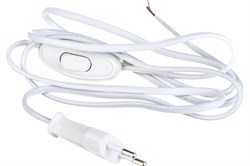 Шнур для бра UNIVersal А1060, ШВВП-ВП 2х0.75мм, 2.5А, 220/230В, IP20, 1.7м, с проходным выключателем, белый 5015