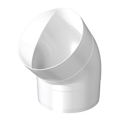 Отвод круглого воздуховода Эра 10ККП, диаметр 100мм, 45 градусов, пластиковый 27649