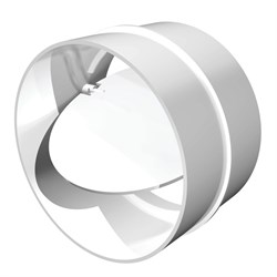 Соединитель круглого воздуховода Эра 10СКПО, диаметр 100мм, с обратным клапаном, пластиковый 22765