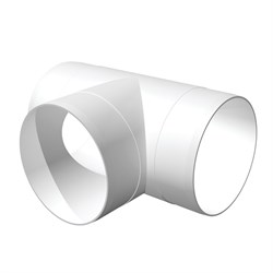 Тройник круглого воздуховода Эра 10ТП, диаметр 100мм, пластиковый 15752