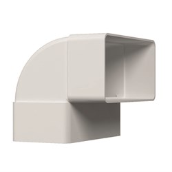 Колено плоское для воздуховода Эра 511КВП, 55x110мм, вертикальное, пластиковое 31075