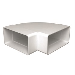 Колено плоское для воздуховода Эра 511КГП, 55x110мм, горизонтальное, пластиковое 31074