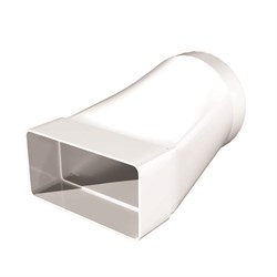 Соединитель плоского воздуховода Эра 511СП10КП 55x110мм с круглым 100мм, пластиковый 31081