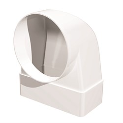 Соединитель плоского воздуховода Эра 612СК10КП 60x120мм с круглым 100мм, угловой, пластиковый 43063