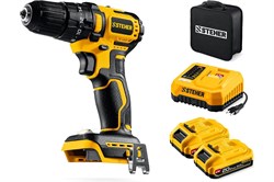 Дрель-шуруповерт STEHER CBS-45-22, аккумуляторная, ударная, 20В, 45Нм, 2АКБ, 2Ач, в сумке 92244