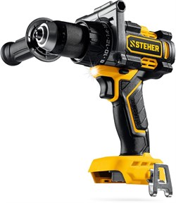 Дрель-шуруповерт аккумуляторная STEHER CB-165, 20В, 165Нм, без АКБ 92406
