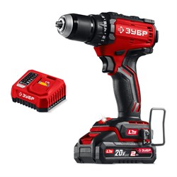 Дрель-шуруповерт аккумуляторная ЗУБР ДБ-65-21, 20В, 65Нм, 1 АКБ, 2Ач 92368
